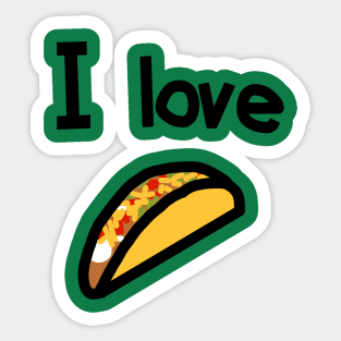 Food I Love Tacos Sticker